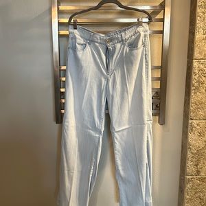 Chambray lightweight wide leg pant